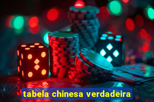 tabela chinesa verdadeira